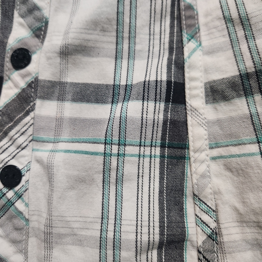 G By Guess Black,White & Teal Plaid Tube Top - Picture 3 of 6